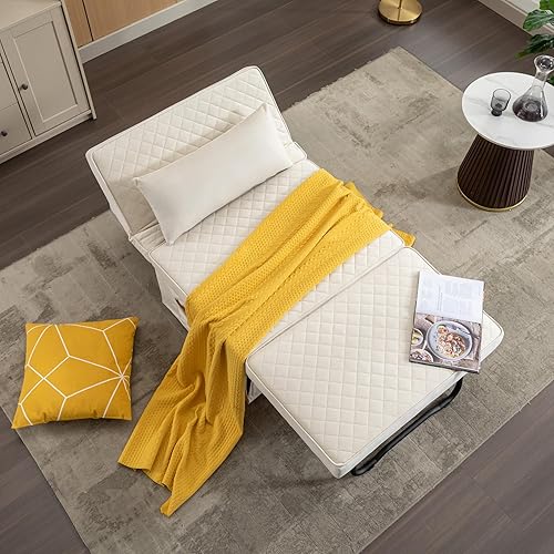 Miniatura 7 de Afuson Silla convertible, cama otomana, otomana plegable multifunción 4 en 1, sofá cama, sofá cama con respaldo ajustable, sofá cama para sala de