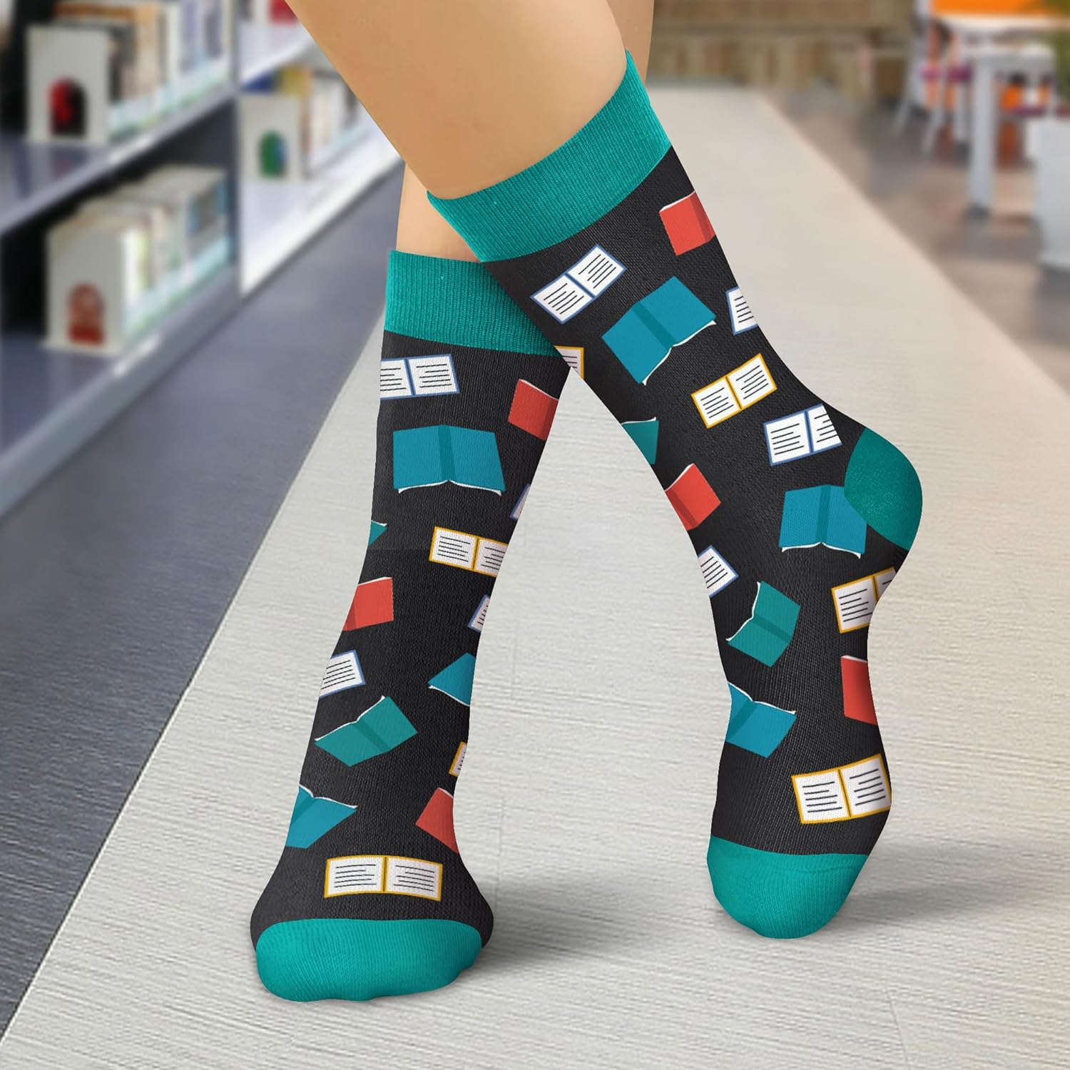 Book Lovers Gifts, Funny Reading Socks for Book Lovers, Cute Gifts for Readers Women, Ideal gifts Socks For Reader - Image 2
