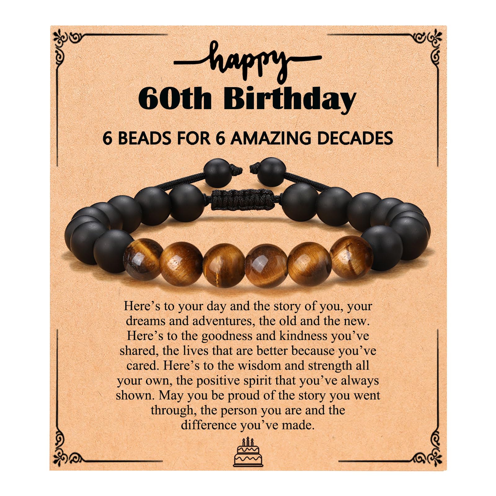 UNGENT THEM Happy Birthday Bracelet for Boys Him Men, 10 11 12 13 14 15 16 17 18 19 20 21 Year Old Boy Birthday Gifts Ideas for Teens Teenager