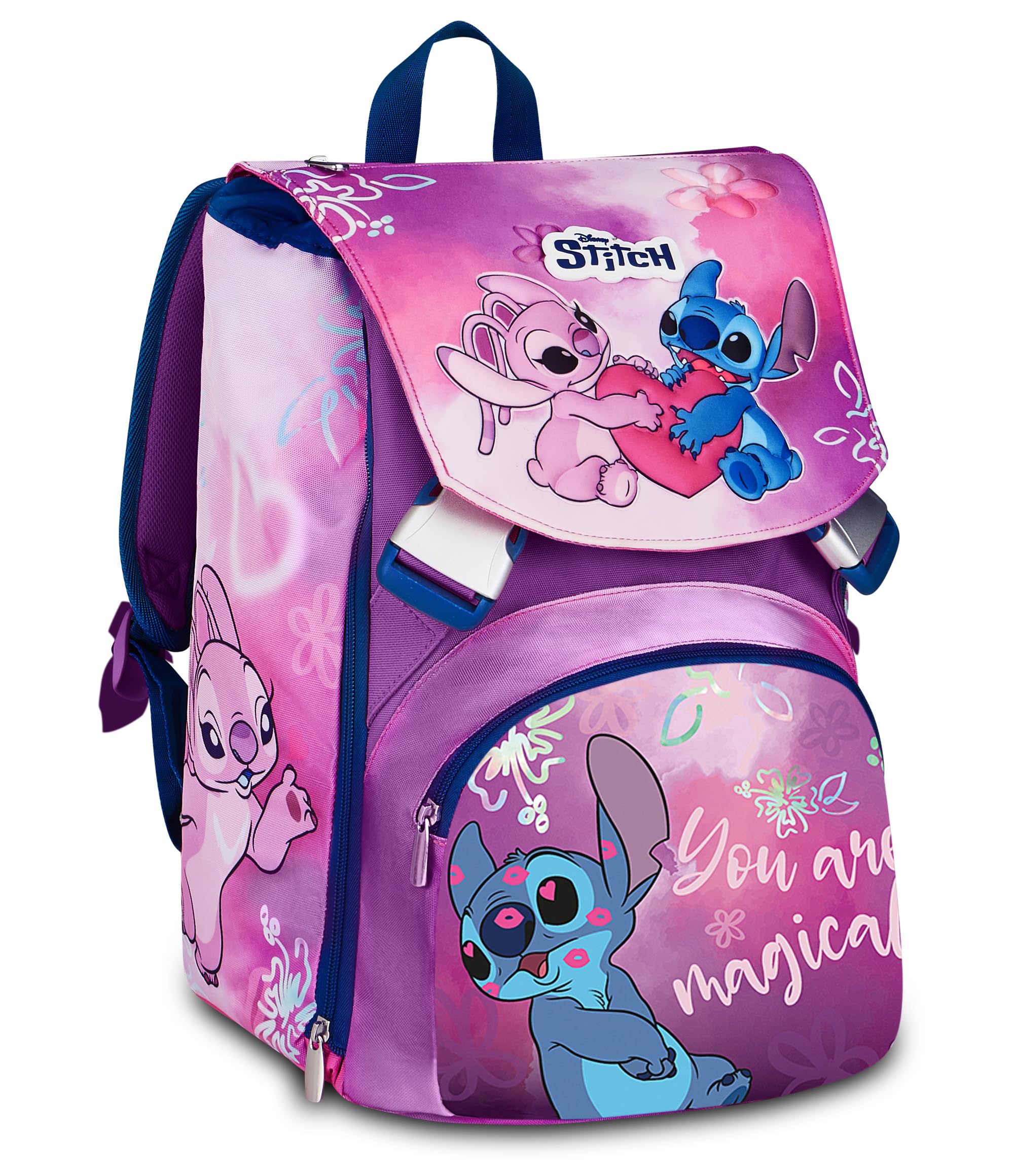 Seven Stitch Zaino Estensibile, Volume Regolabile, Doppio Scomparto, Tasca Porta Borraccia, Scuola e Tempo Libero, Bambine e Ragazze, viola | Volume Regolabile, Doppio Scomparto, Tasca Porta Borraccia, Scuola e Tempo Libero