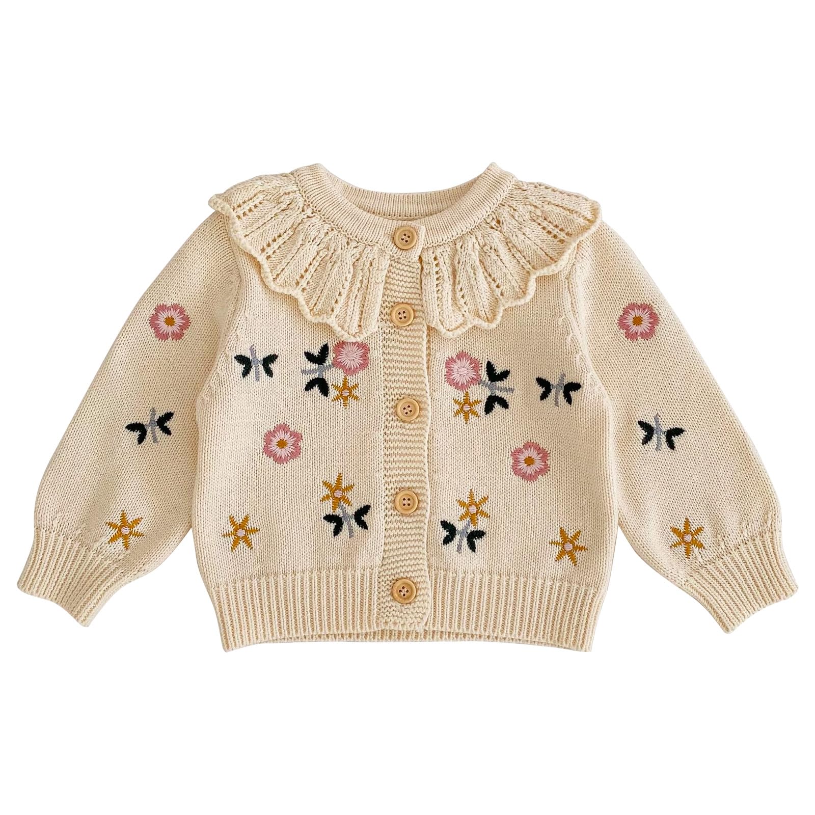 HOOLCHEAN Baby Girl Embroidered Cardigan
