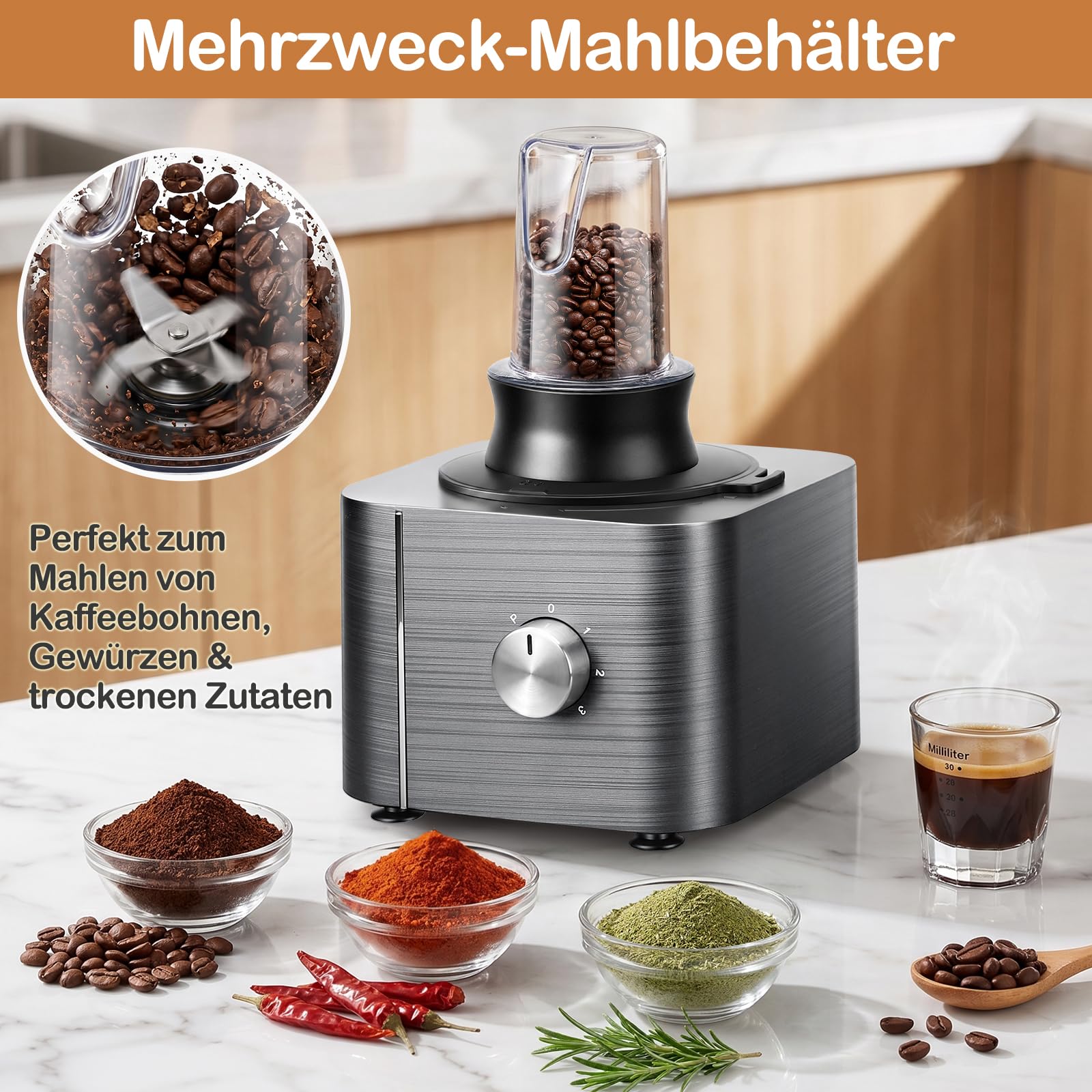 TopStrong Robot da Cucina, Robot Cucina 1100W, Robot Cucina Multifunzione Compatto,11 in 1 Food Processor(frullatore, spremiagrumi e macinacaffè)