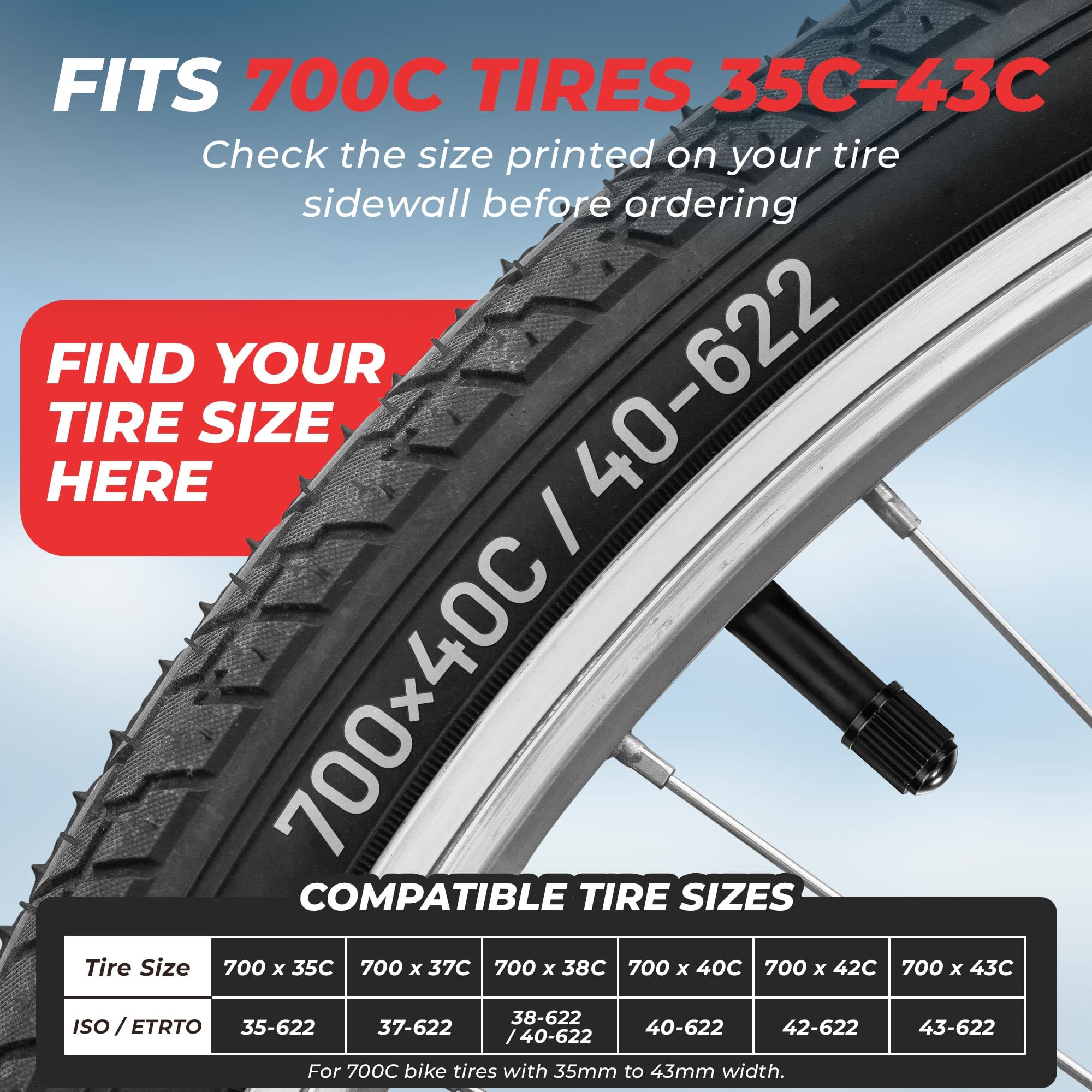 Amazon | LotFancy 700C 自転車チューブ 2個 700x35/43c ロードバイク 
