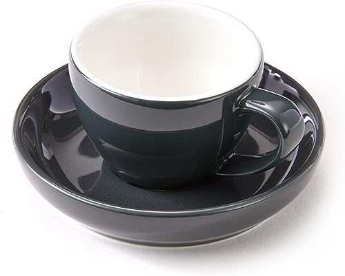 Miniatura 5 de Easy Living Goods - Tazas y platillos de café expreso - Demitasse de 3 onzas para café, juego de 4, colores surtidos (moderno)