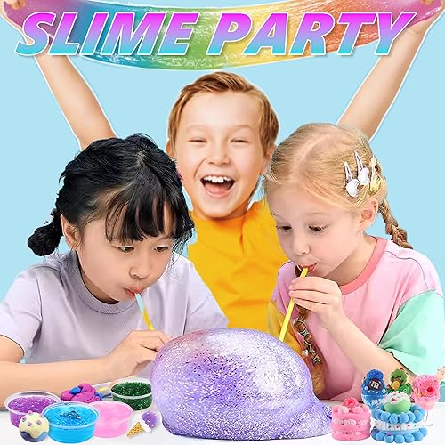Miniatura 4 de Kit de slime definitivo para niñas de 10 a 12 años para niños, paquete de limo para hacer slime grande y suave, juguetes de regalo para niños, kit