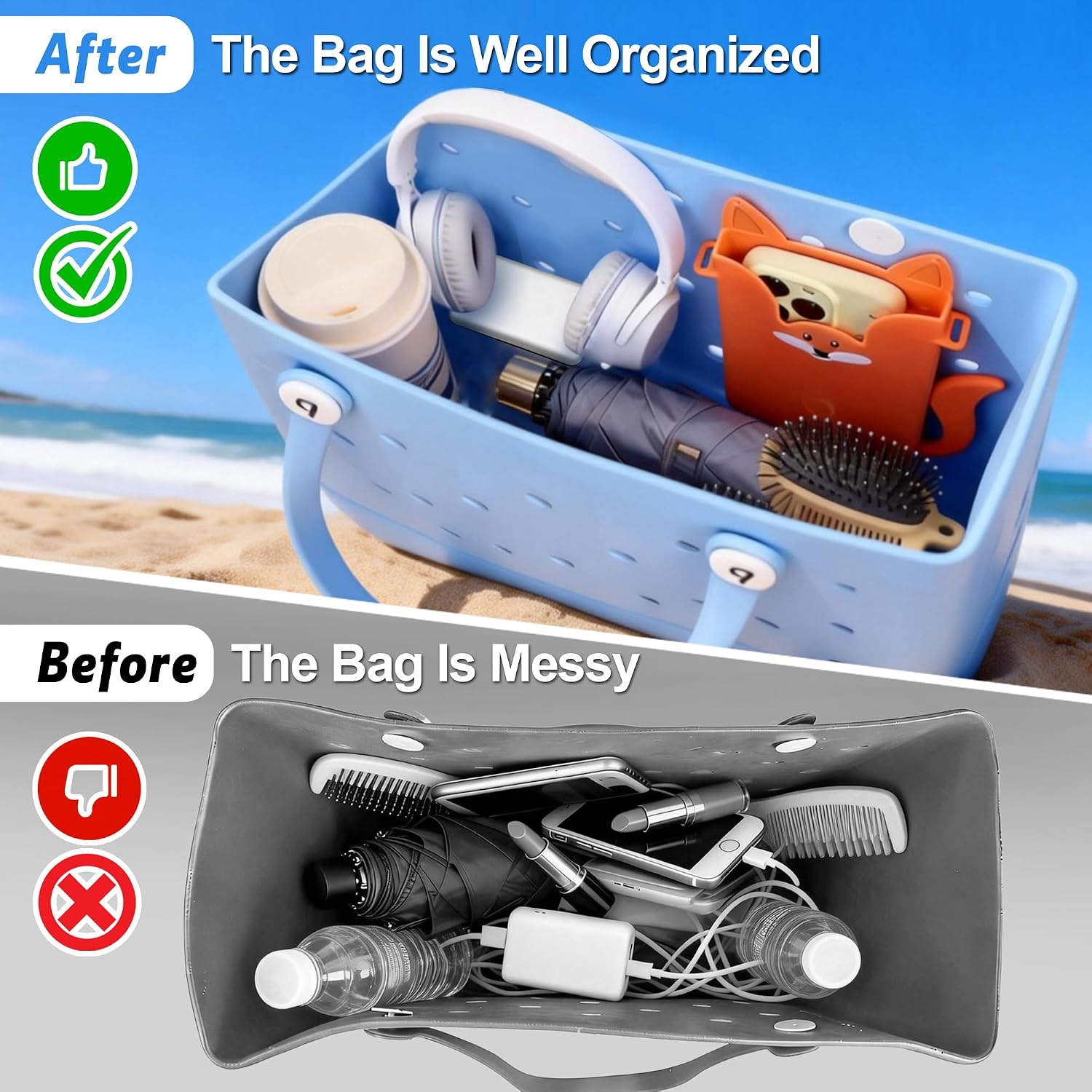 Oudizz Silicone Phone Holder Compatible with Bogg Bag, Orange image 3