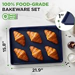 NutriChef Extra Large Cookie Sheet - Nonstick Carbon Steel Baking Tray for Easy Food Release, Professional Quality, Durable and Reliable Kitchen Essential