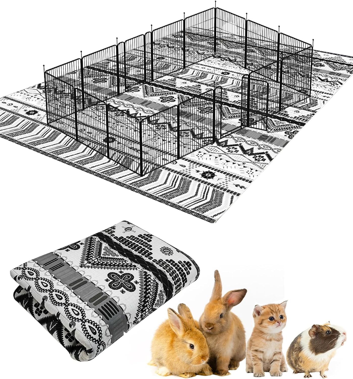 BNOSDM 91" X 63" Extra Large Cage Liners for Rabbits