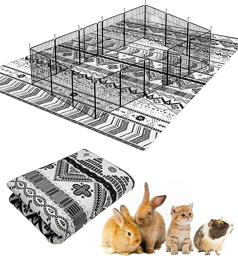 Vista 63 de BNOSDM Alfombra grande lavable de 79 x 55 pulgadas para conejos, almohadilla antideslizante grande para conejos, cojín reutilizable de conejo