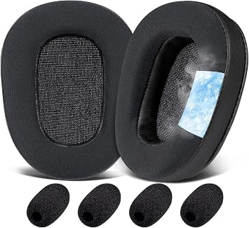 SOULWIT Cooling-Gel Earpads Replacement for BlueParrott B450/S450450XT 450 XT Noise Cancelling Bluetooth Headset, Ear Pads Cushions with High-Density Noise Isolation Foam - CG Black