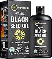 Vista 1 de Micro Ingredients Organic Black Seed Oil, 16 fl oz Cold Pressed from Nigella Sativa Seeds Rich in Thymoquinone & Omega 3 6 9 Immune, Joint