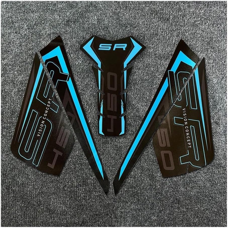 Motorcycle Gas Tank Protectors, 450SR Sticker for CF&Moto 450 SR Motorcycle Accessories Fuel Tank Pads Stickers, Red
