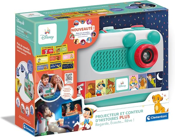 Clementoni | Projecteur & Conteur d’Histoires Plus – Disney Baby pour Bébés dès 12 Mois | 8 Histoires Classiques Incluses | Projection Visuelle & Sonore | Recharge avec Figurines Disney | Idée Cadeau - 2