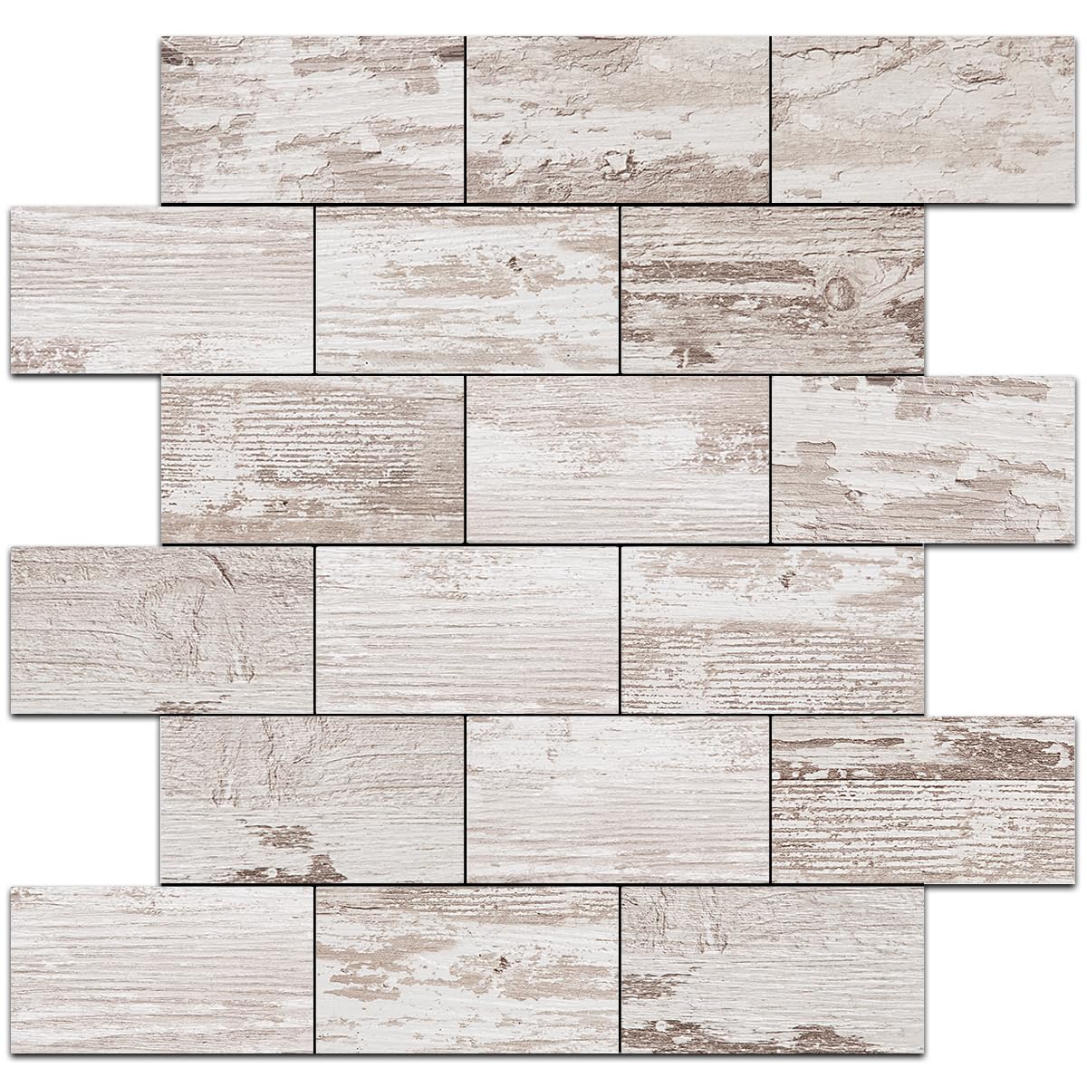 DICOFUN Vintage Brown Wood Backsplash
