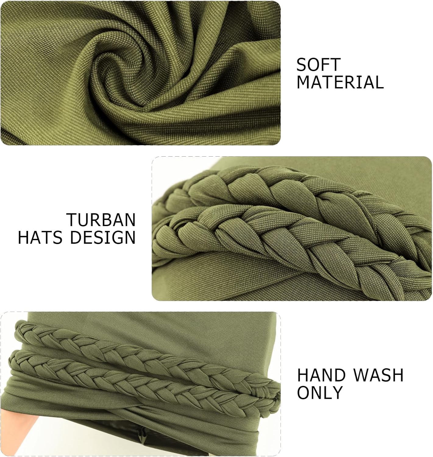 African Women Turban Caps Pre-Tied Twisted Turbans Head Scarf for Women Hair Wraps Cover Beanie Cancer Chemo Headwear - Image 3