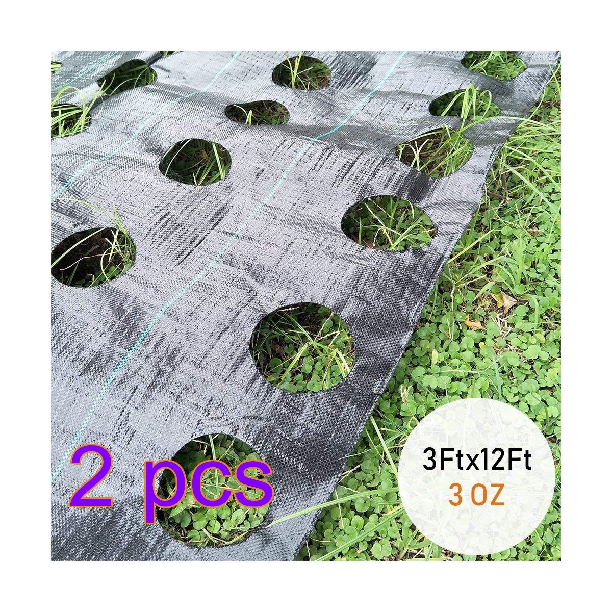 Toyfun 2Pack 3x12ft EasyPlant Weed Block Gardening Weed Blocker