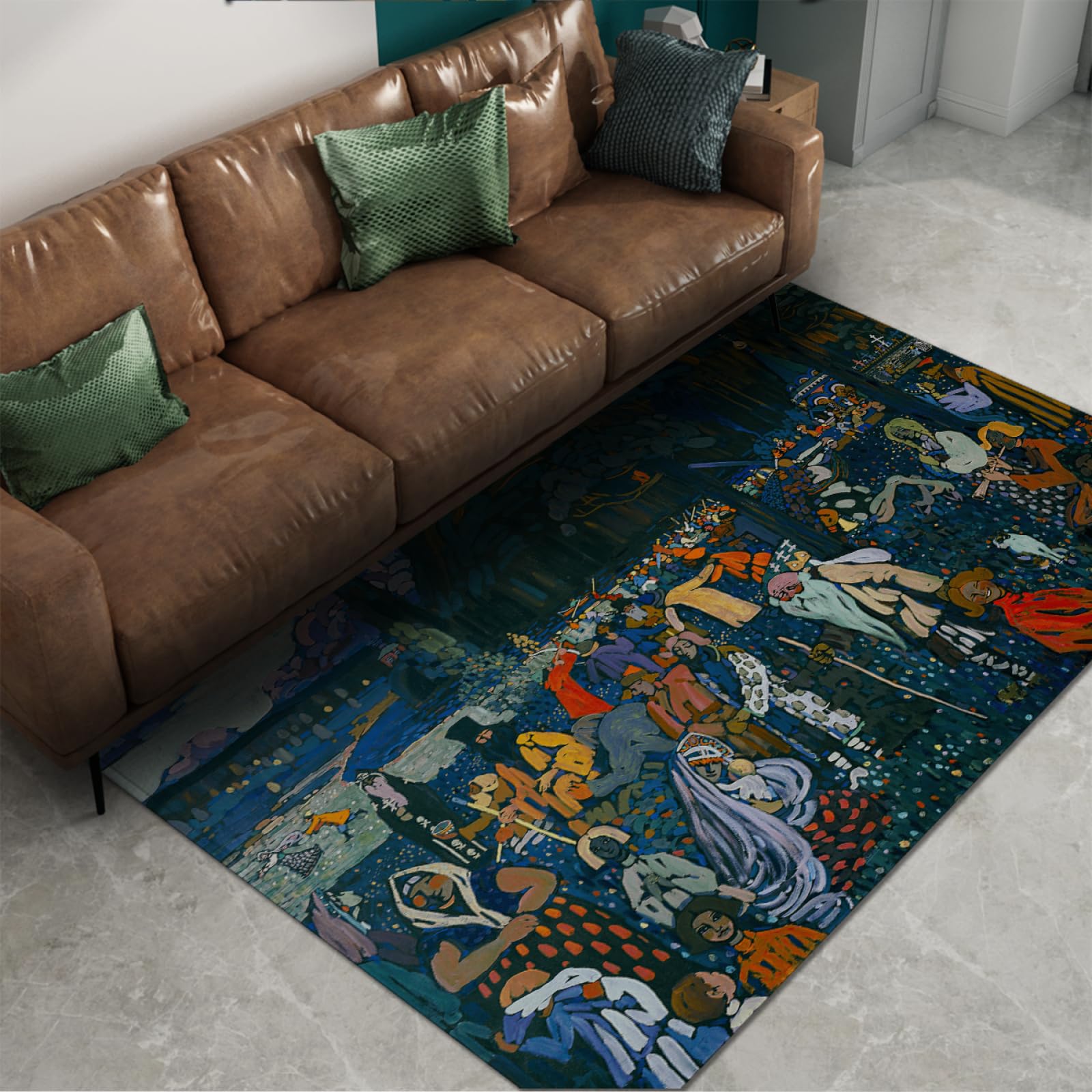 Tapis de sol de ferme animée pour une chambre d'adolescent stylée