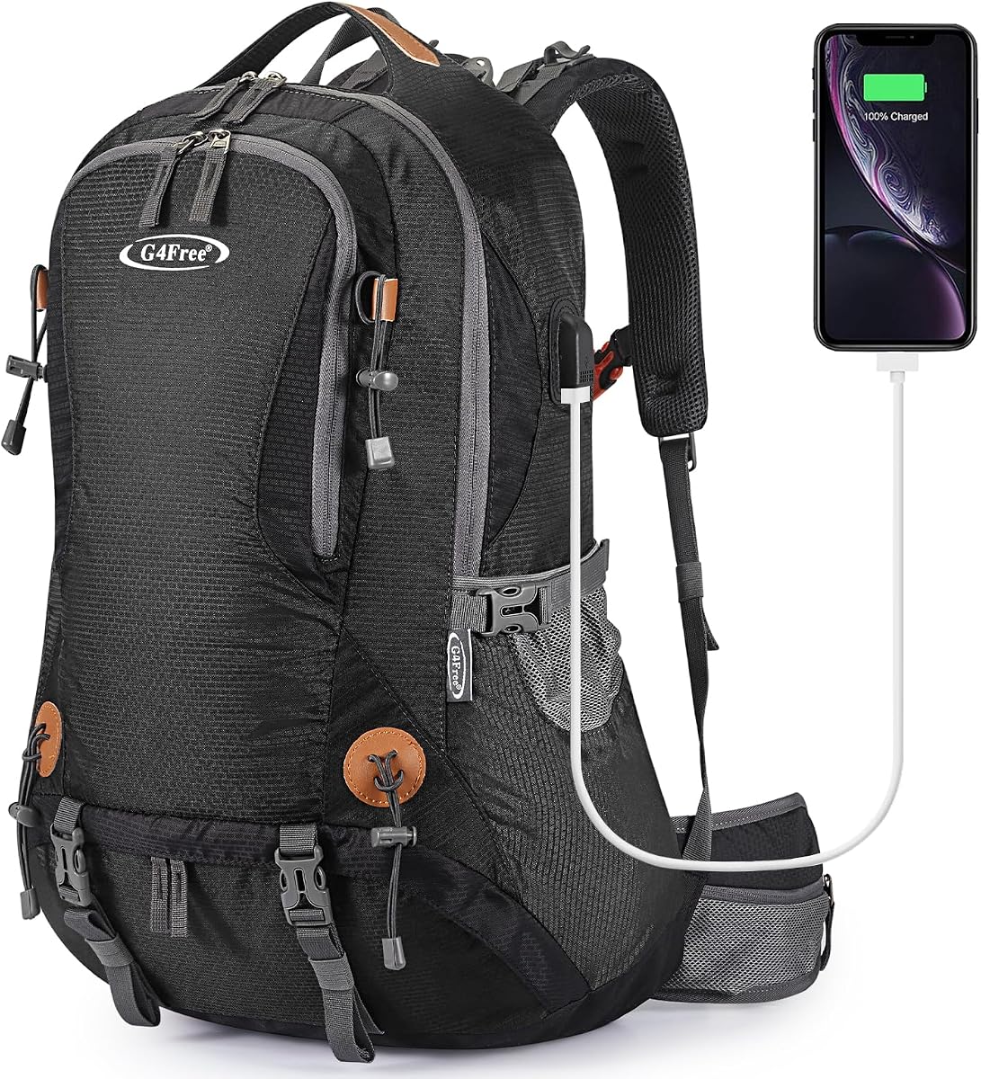 50L Hiking Backpack Waterproof Daypack Outdoor Camping Climbing Backpack with Rain Cover for Men Women | Durable Material Waterproof, Capacity: 50L, Size: 14.2 x 9.4 x 23.6 inches, Outdoor, Hydration Bladder Compartment