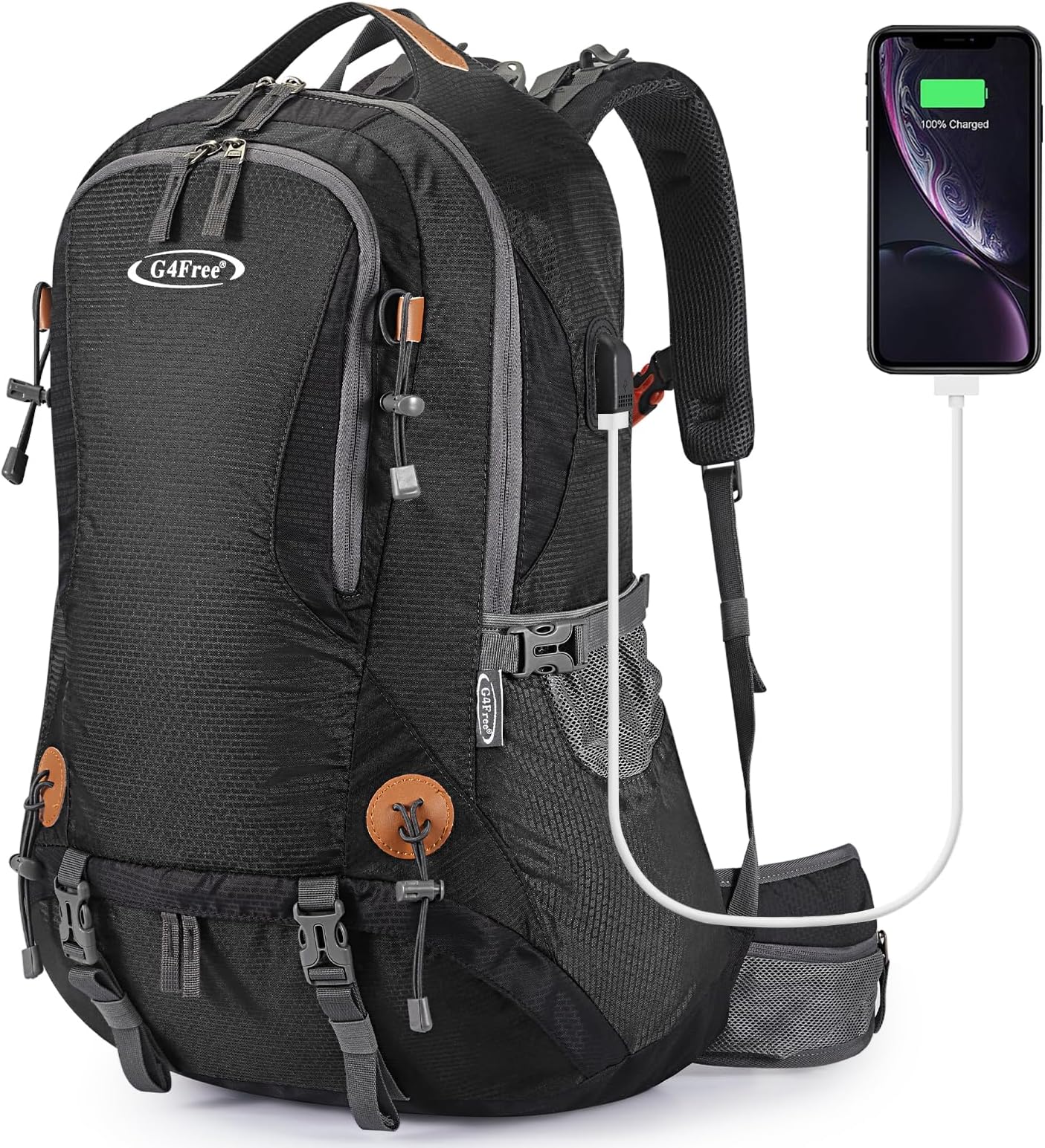50L Hiking Backpack Waterproof Daypack Outdoor Camping Climbing Backpack with Rain Cover for Men Women