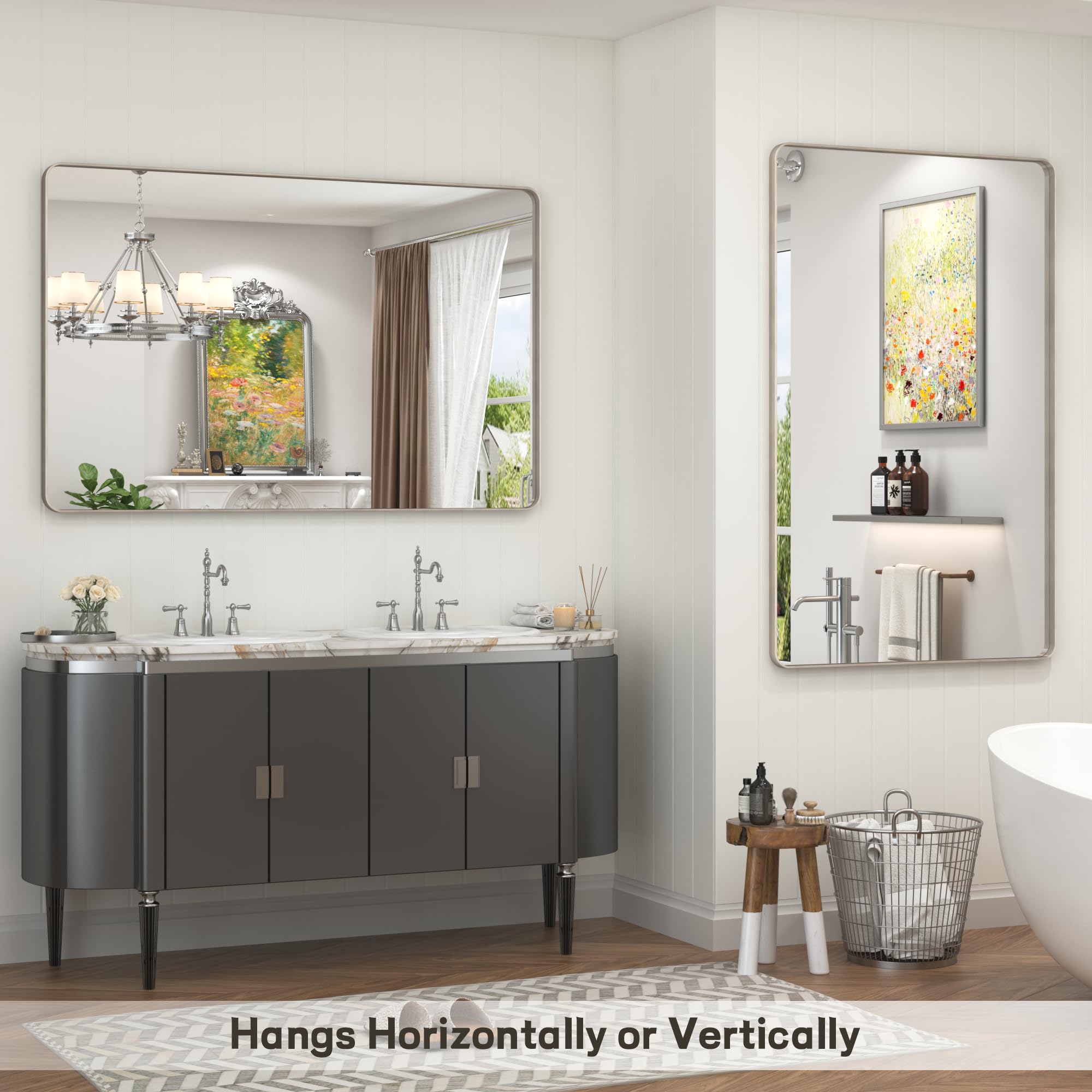 Specchio argento - Specchio da bagno a muro - ARGENTO - ARTELINEA - contemporaneo...Specchio Bagno Argento | Confronta prezzi | : Specchio Bagno Argento