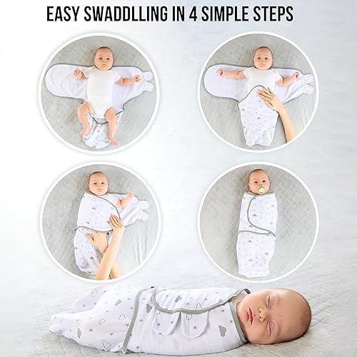 Miniatura 7 de Mama Cheetah Saco de dormir prematuro, saco de dormir de algodón orgánico, manta para envolver al bebé prematuro, pañales fáciles para bebés