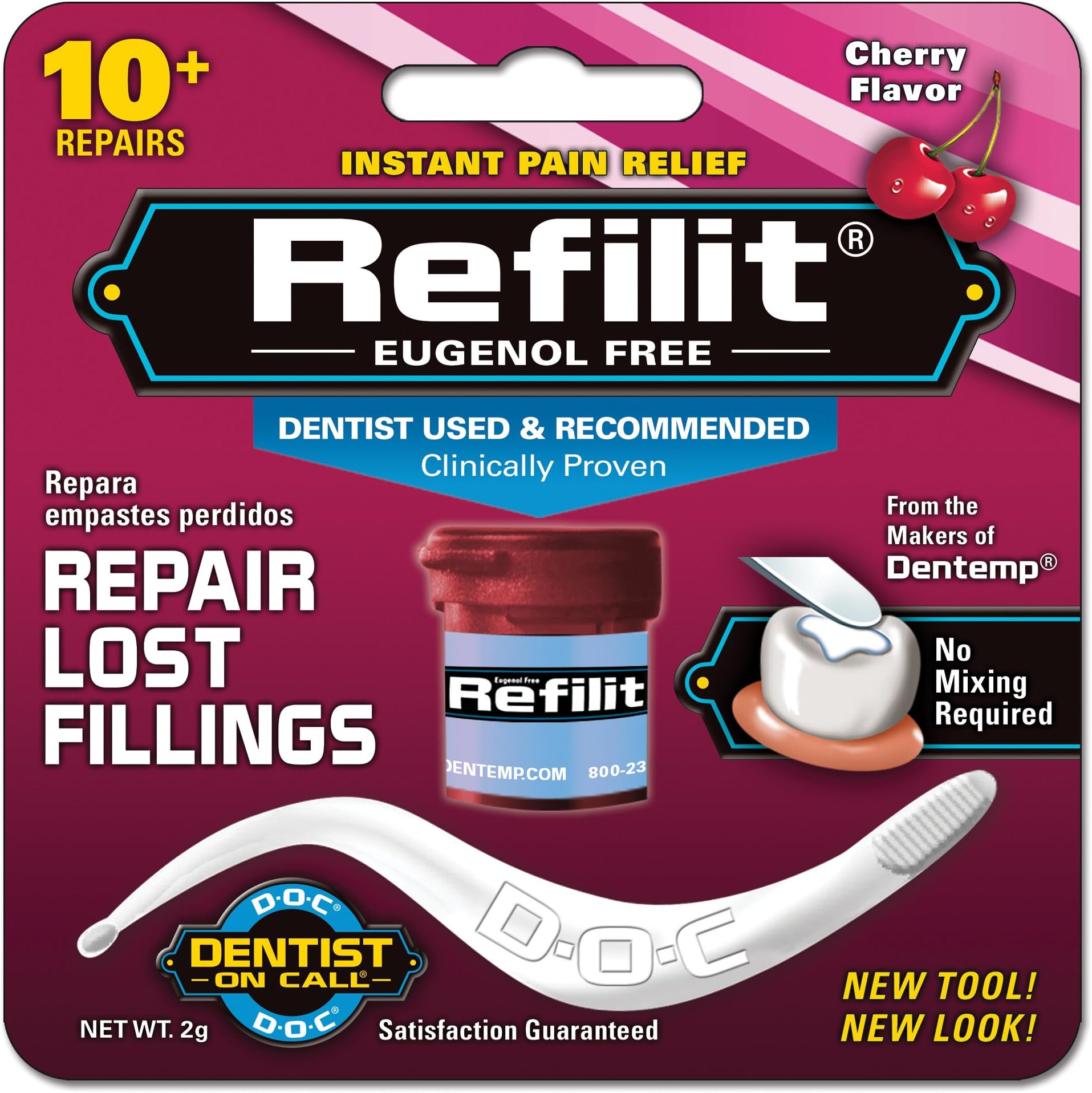 Refilit Lost Filling Repair, Cherry, 0.07 Ounce (Pack of 6)