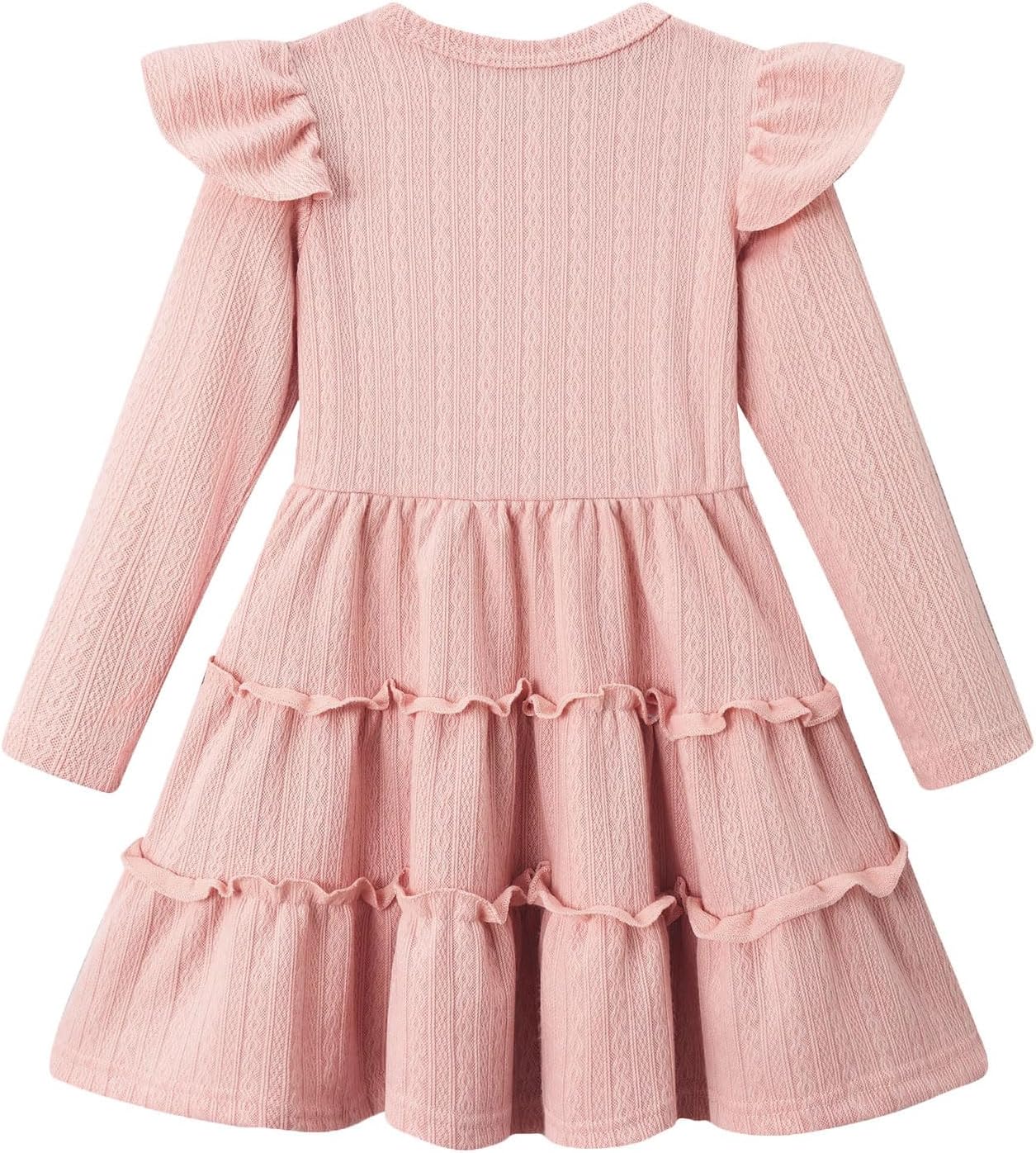 Toddler Girl Dress Baby Ruffle Long Sleeve Casual Pleated Fall Dresses - Image 3
