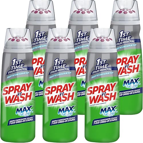 Spray 'n Wash Pre-Treat Max - Barra de gel quitamanchas para ropa con parte superior fácil de usar, penetra profundamente por primera vez y manchas