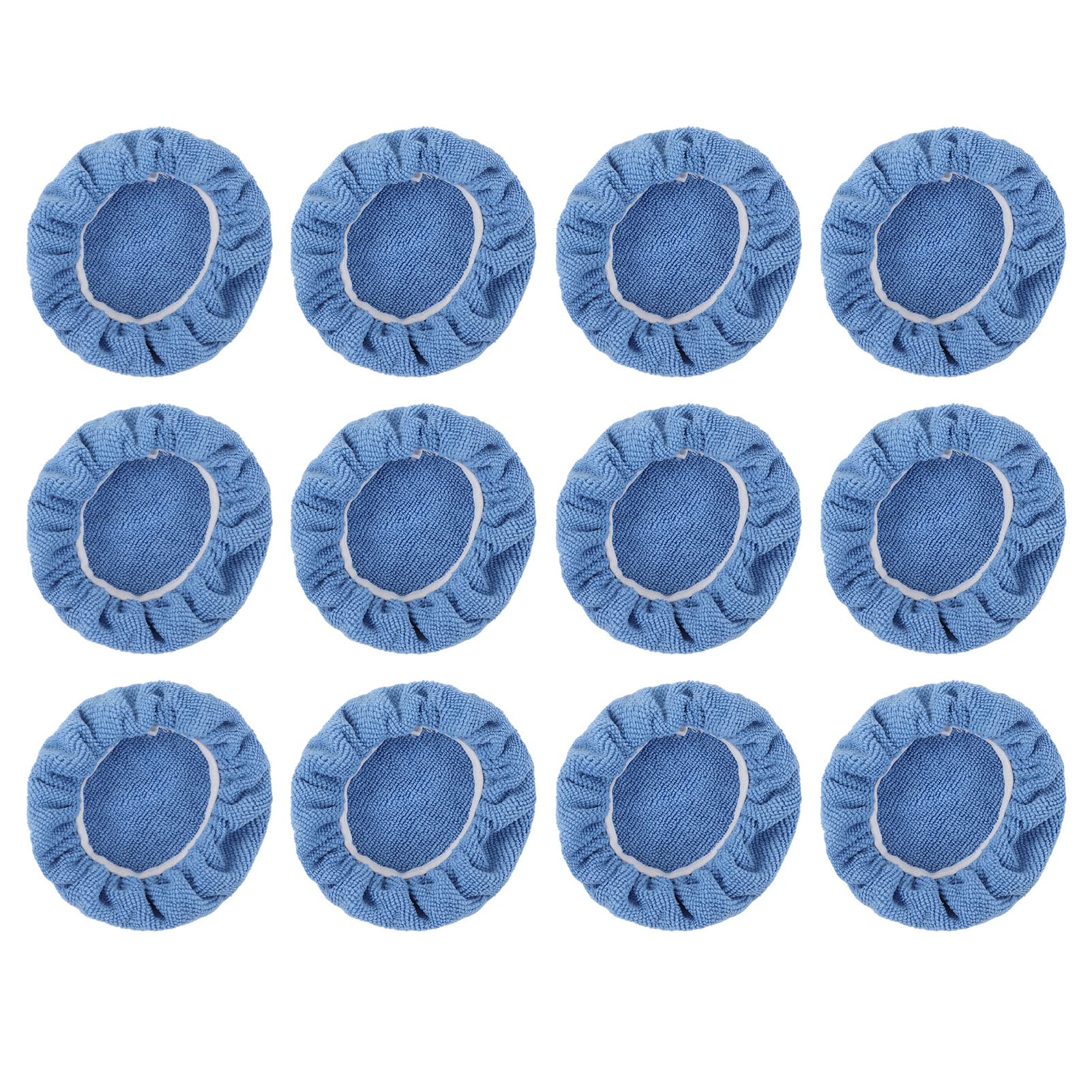 12 Stück Mikrofaser-Autopolierhauben, Weiche Polierpads mit Starker Absorption für 5-5,7-Zoll-Autopolierer