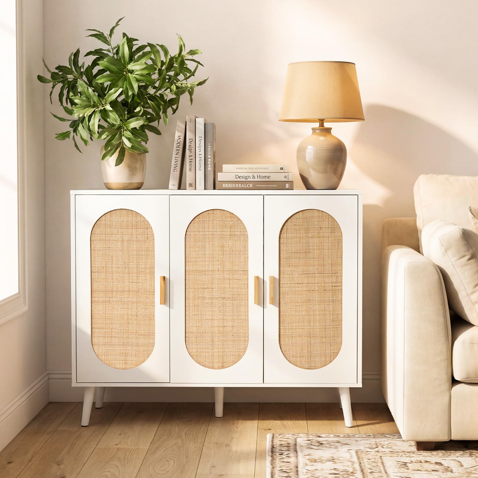 HOKEEPER Schuhschrank schmal, platzsparend | Schuhkipper, Kommode, Holz, mit Tür, Weiß, robuste MDF-Konstruktion, bietet Stauraum für mehrere Paar Schuhe
