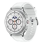 Samsung Galaxy Watch8 Classic (46mm Bluetooth, White) with 3nm Processor | Dual GPS | Sapphire Glass & Stainless Steel | 5ATM & IP68 | BP, ECG, IHRN & Vascular Load Monitoring | Anti-oxidant Index