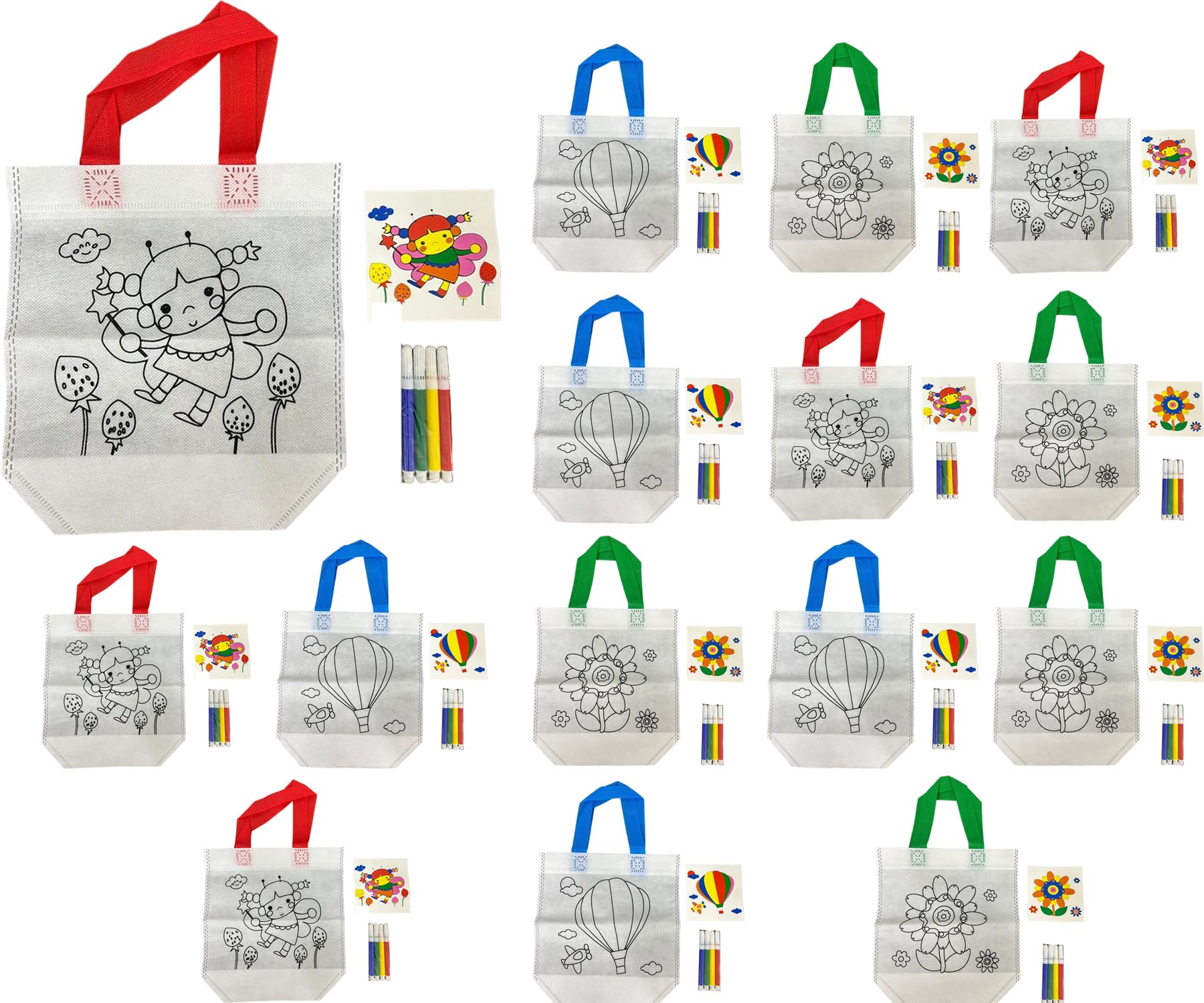 Asera DIY Reusable Bags | Set of 15; 20x24 cm | Kids Party Bags, Doodle bag, Gift Bag, Kids Party Favor Bags, Candy Treat Goody Bag, Kids Party Favors for All Events (B0CKL6JG2M) Amazon Price History, Amazon Price Tracker
