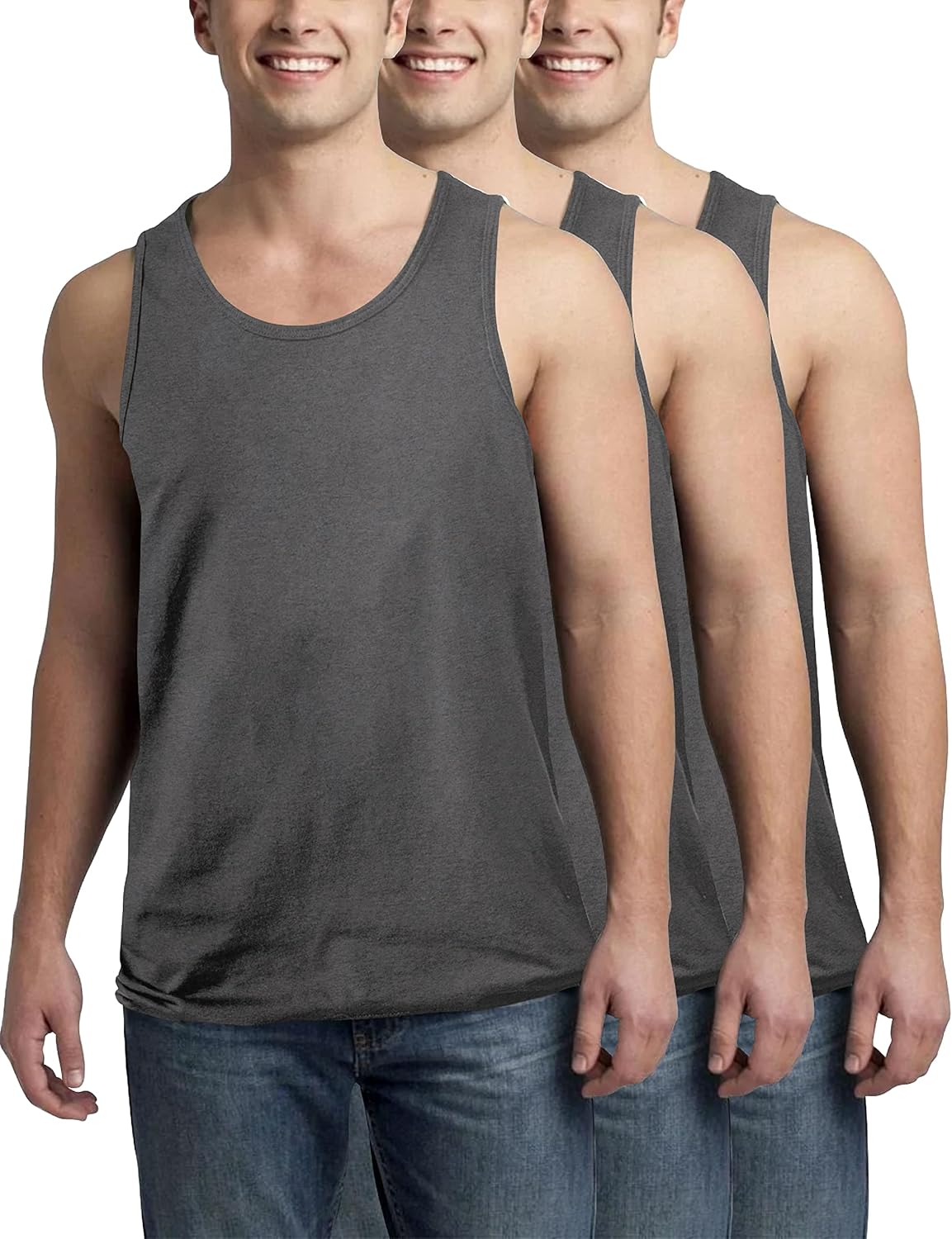 Hat and Beyond Mens Tank Top Muscle Fit Active Exercise Sleeveless Shirt