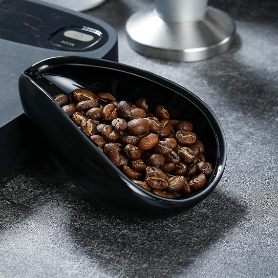 Ceramic Coffee Dosing Cup & Spray Bottle Set - Coffee Bean Weighing Cup and Tea Leaves Sprayer - Premium Dosing Accessories for Consistent Brewing, Black