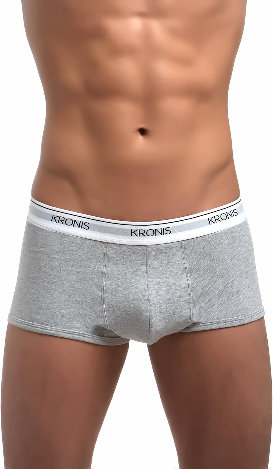KRONIS Mens Low Rise Trunks Underwear 180 GSM Cotton Boxer Briefs With Supportive Two-Ply Counter Pouch
