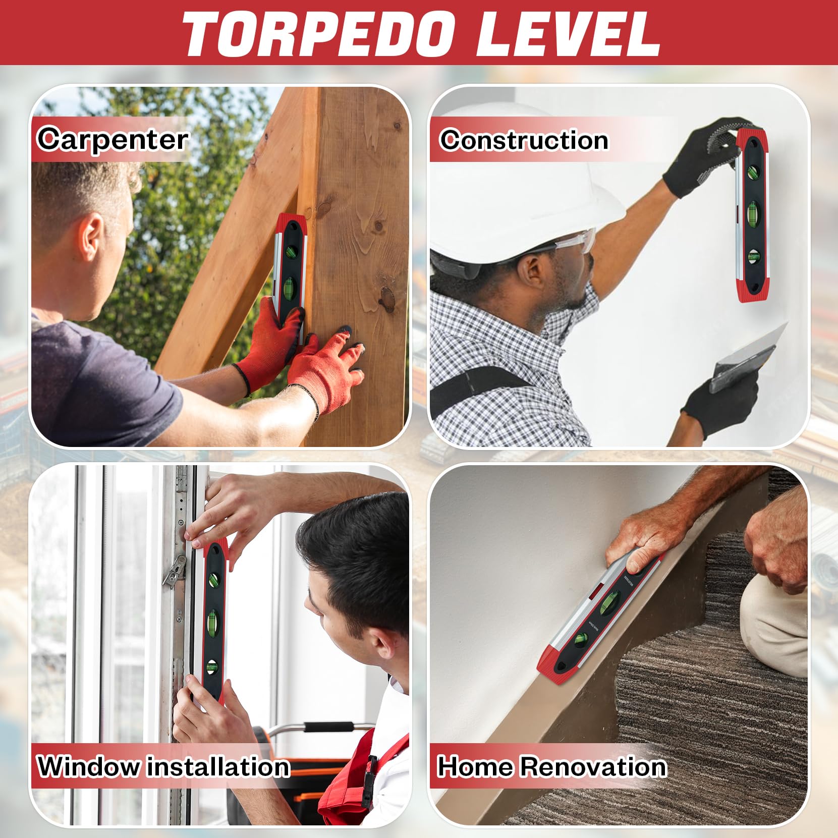 MELOTOUGH 9" Torpedo Level - Magnetic & Shock Resistant -8