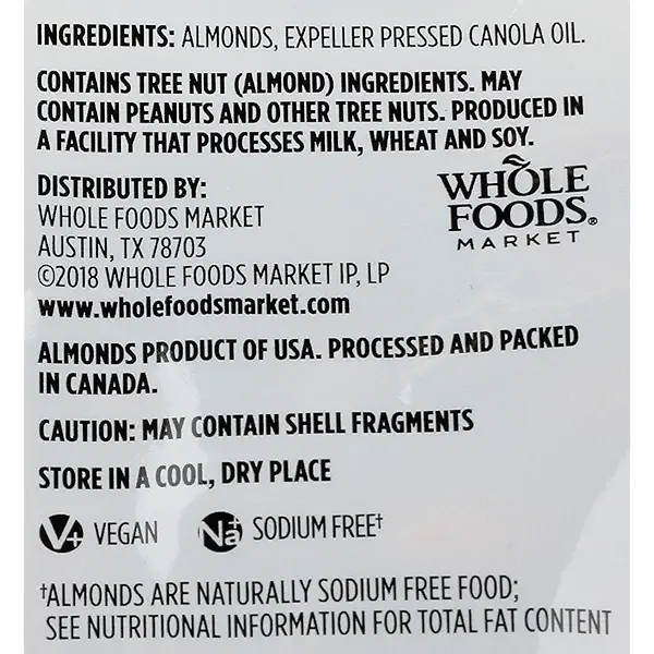 365 Everyday Value Roasted & Unsalted Almonds, 32 oz 4
