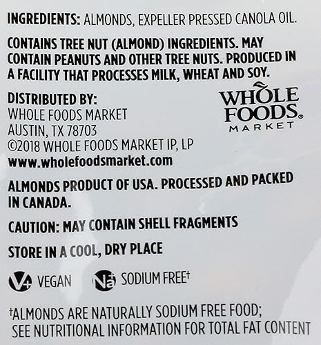 Miniatura 4 de 365 by Whole Foods Market Almendras tostadas y sin sal 32 onzas