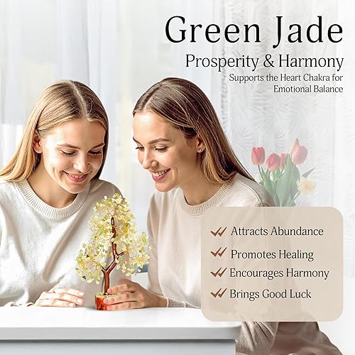 Miniatura 118 de YATSKIA - Árbol de cristal turquesa Feng Shui, alambre, bonsái Buhha, estatua reiki, Chakra curativo energía positiva, buena suerte dinero regalos