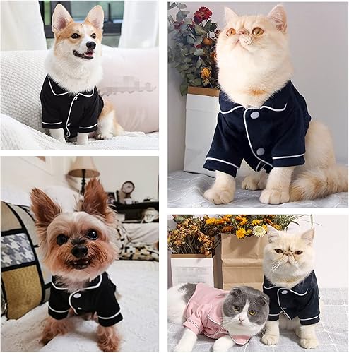 Miniatura 4 de Pijamas para perros pequeños, niños y niñas, ropa para cachorros, camisa de seda, pijamas suaves y transpirables para mascotas masculinas y hembras,