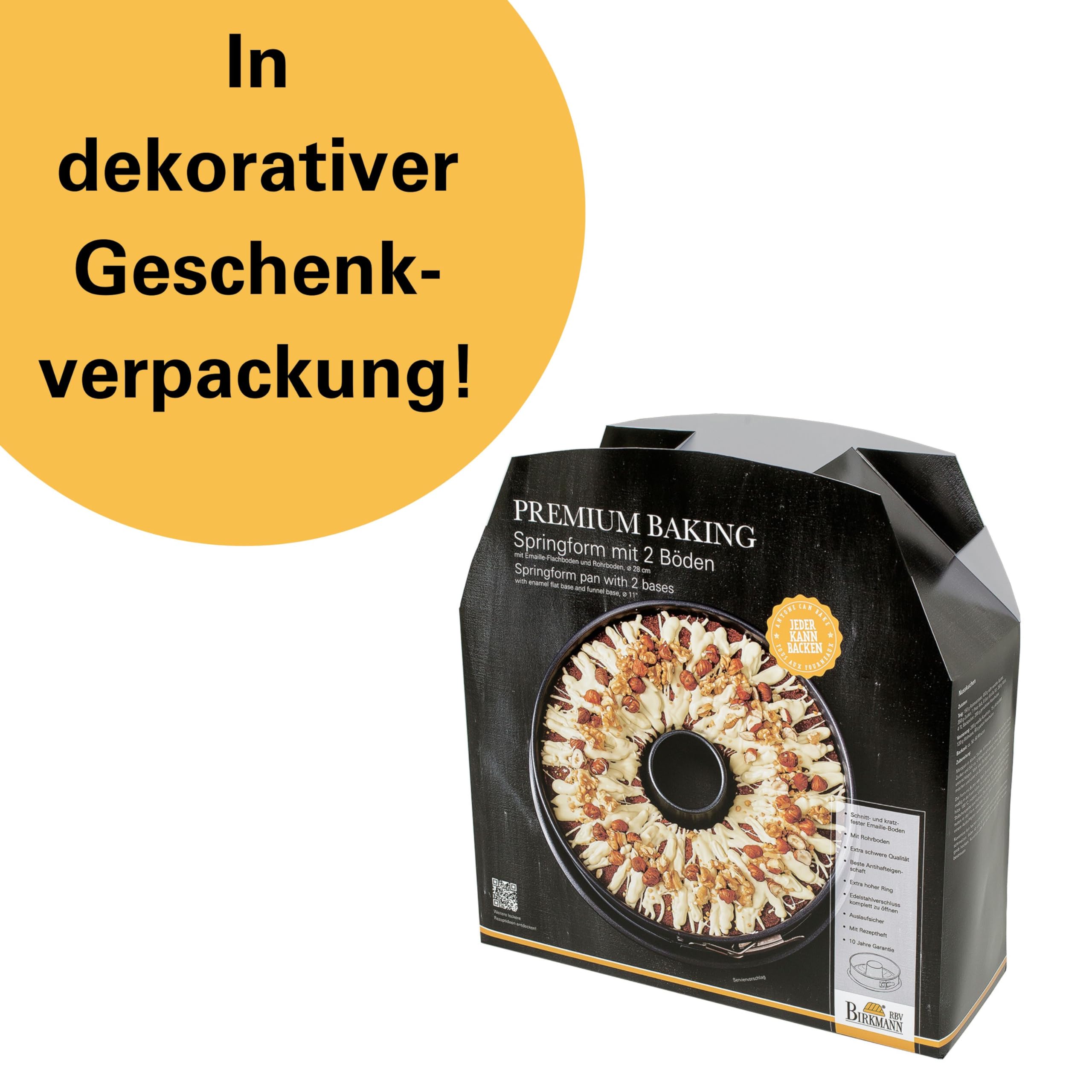 Birkmann "Premium Molde, Acero Inoxidable, Gris, 2 Piezas, 28 cm