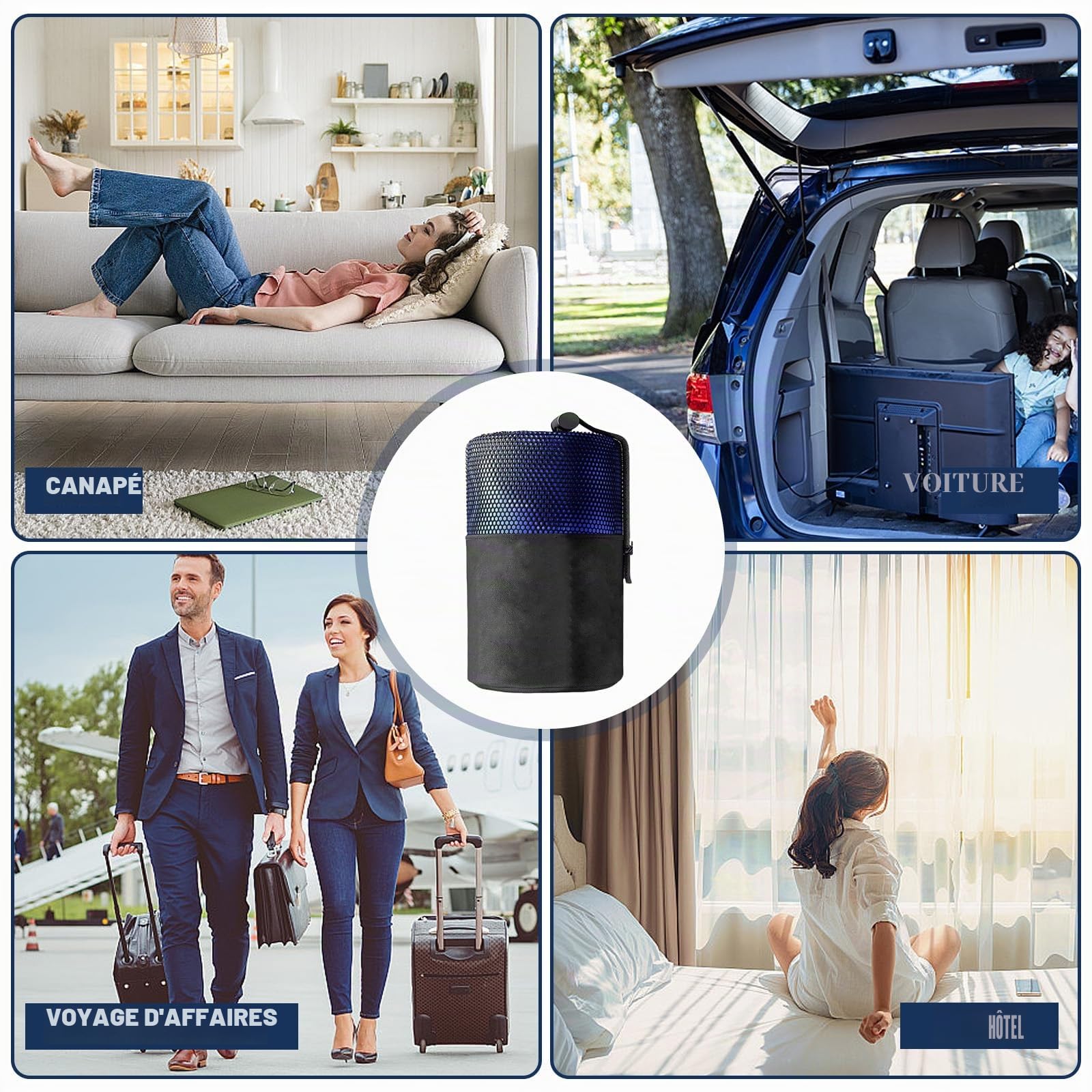 Sac de couchage 2 en 1 en coton ultra léger - 220 x 90 cm - Avec fermeture éclair - Sac de couchage de refuge - En microfibre - Avec compartiment pour coussin - Pour le camping, la randonnée