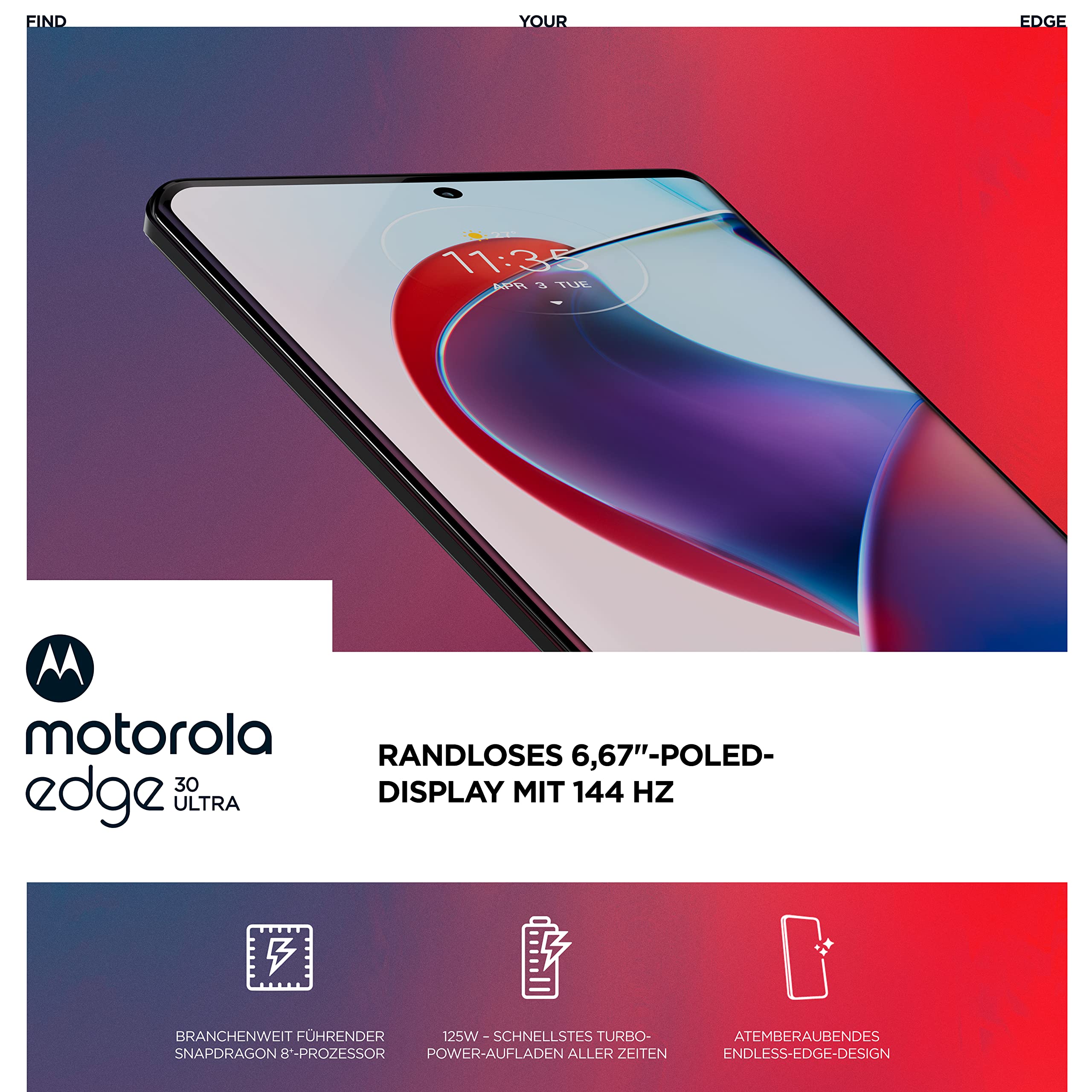 Motorola Moto Edge30 ultra Smartphone (6 12G – Bild 3