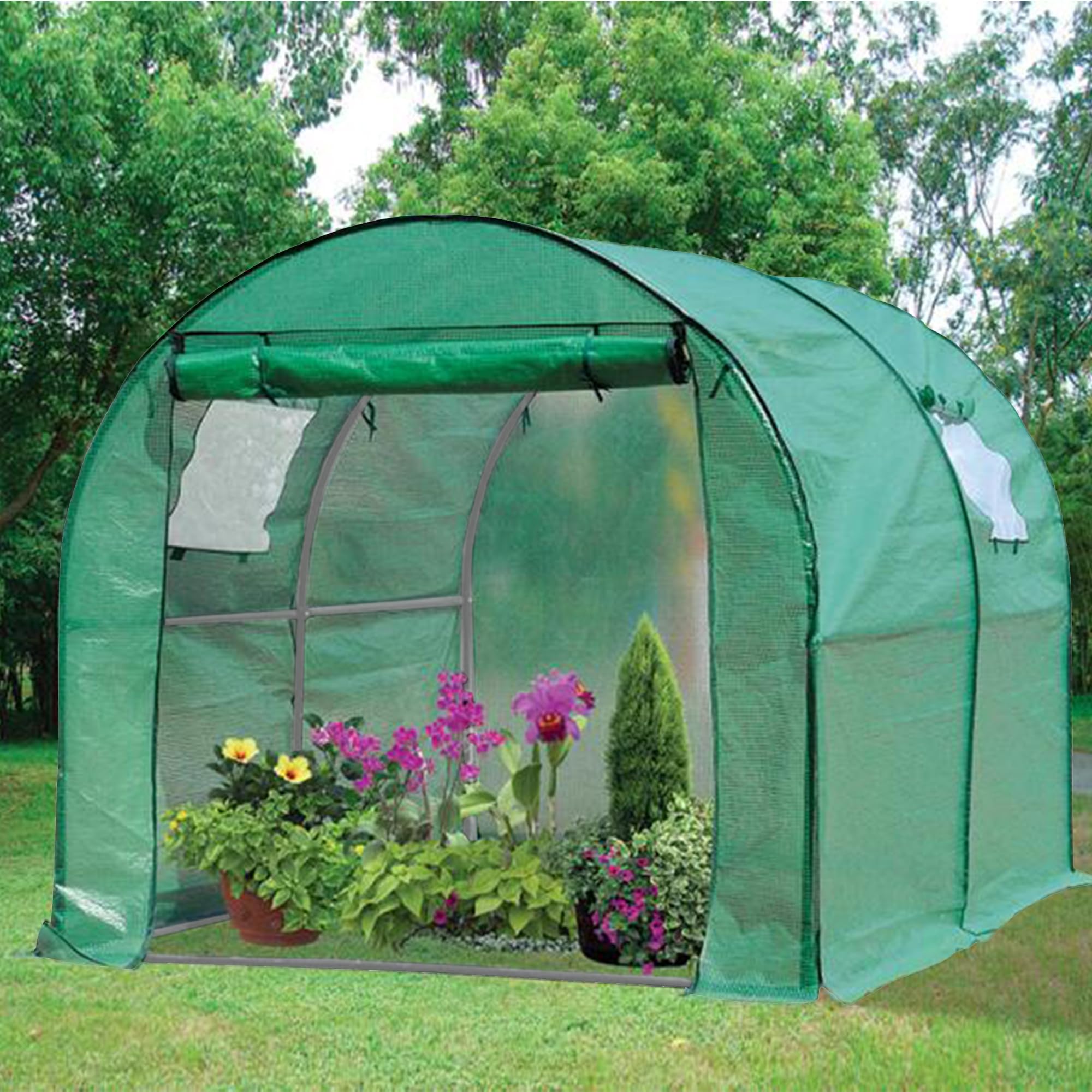 tomaten zelt NATIV Foliengewächshaus | Gewächshaus mit 6 Fenstern | Tomatenzelt aus extra Stabiler Gewächshausfolie | Tomatenhaus mit aufrollbarer Türe Camping De Pekelinge | brand:Marshall Amplification Battery Type:Milwaukee