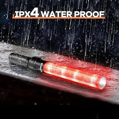 Miniatura 4 de 2 varitas de tráfico de señal de 16 pulgadas, varita de control de tráfico con LED blanco en la parte superior, luz de bastón de tráfico de