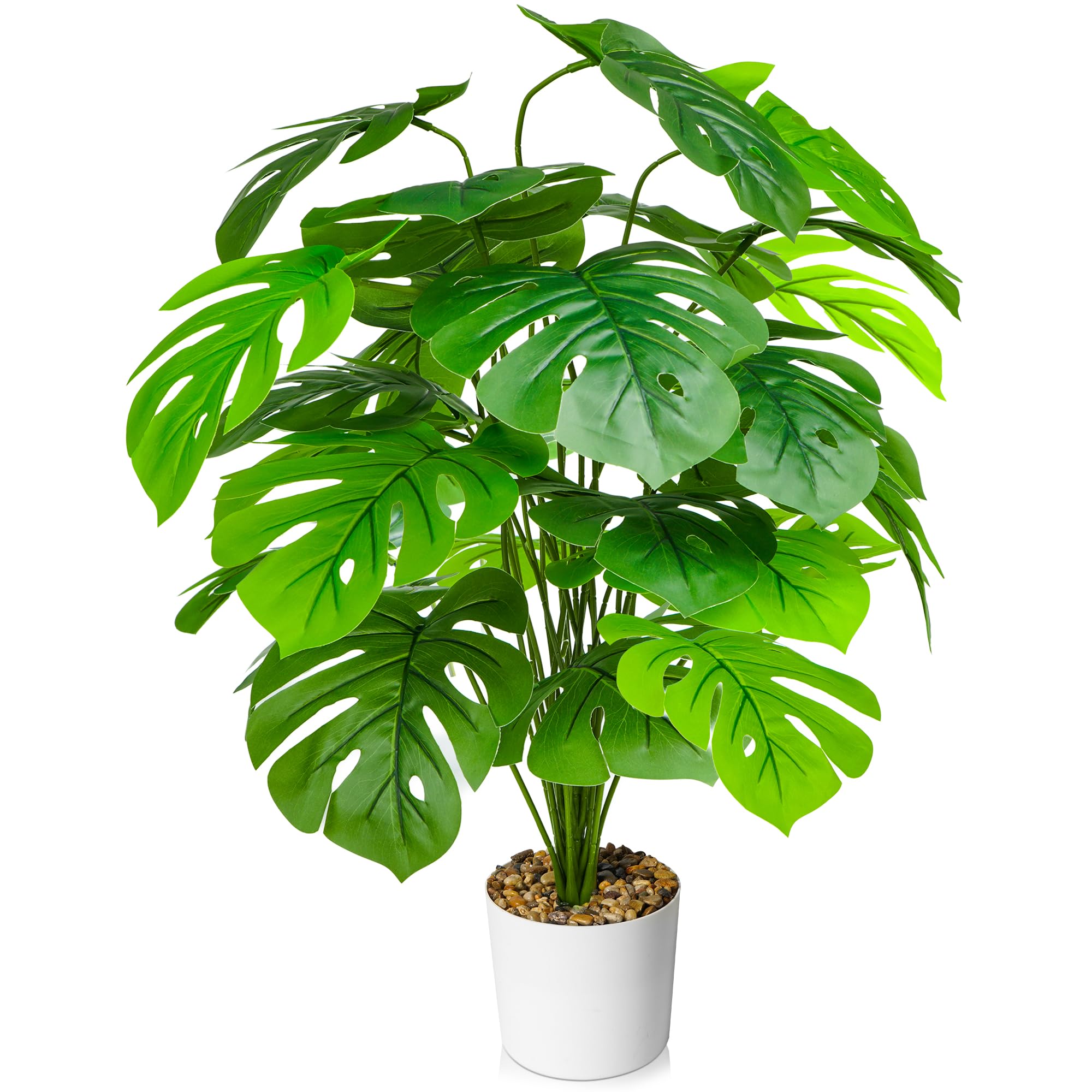 Amazon.de: 70cm Knstliche Pflanzen, Knstlicher Monstera-Baum mit 24  Blttern, Realistische Kunstpflanzen fr die Dekoration von Heimbros und  Hochzeitsfeiern, Groe Grnpflanzen fr Drinnen Drauen, Pflegefrei