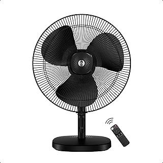 atomberg Renesa 400mm Table Fan | Ideal for Home & Office | Silent BLDC | High Air Delivery | 6 Speeds | 35W | Remote with Oscillation, Timer, Sleep | Easy to Clean | 2 Years Warranty (Black)