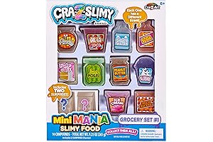 CRA-Z-Slimy Mini Mania Grocery Set 1, Premade Slime, Smooth Slime, Scented Slime,...