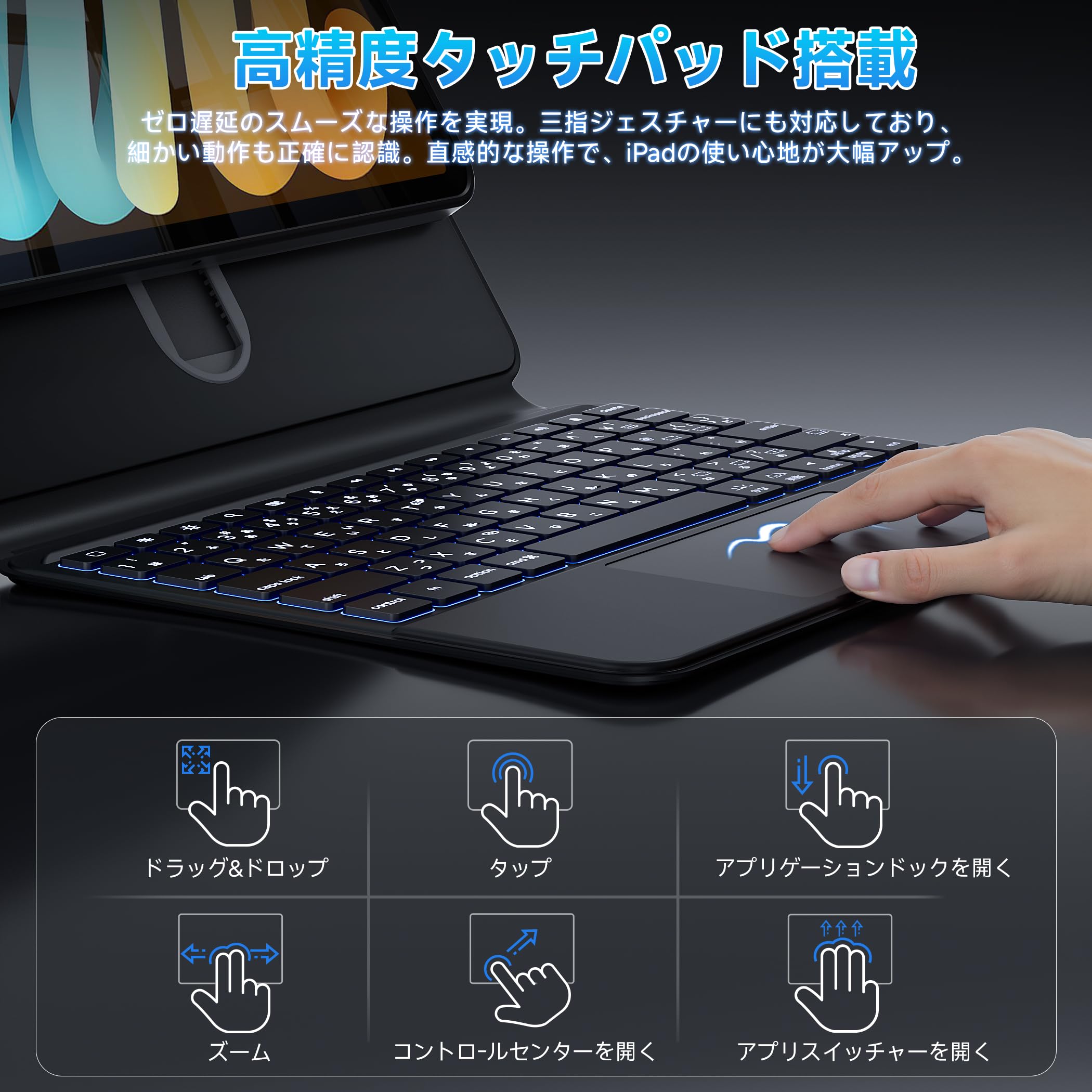 Amazon.co.jp: BJBT iPad キーボード付きケース Air 第4/5/6/7世代 11