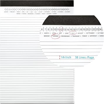 Mymazn Legal Pad with Date on Top, 8-1/2 x 11-3/4, Write Paper, 20 Sheets, 12 Pack